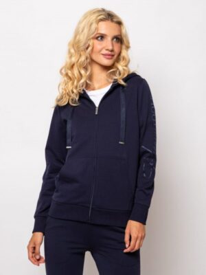 Γυναικείο φούτερ με φερμουάρ Silvi T04012 Navy