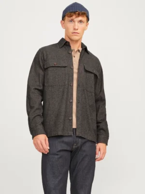 Ανδρικό Flannel πουκάμισο 12263645 Slate Black