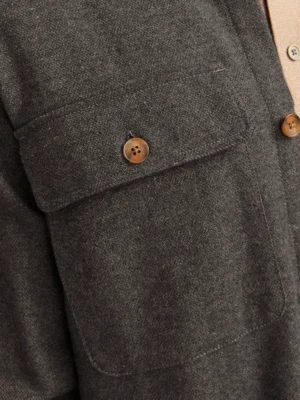Ανδρικό Flannel πουκάμισο 12263645 Slate Black (5)