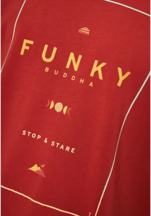 Organic cotton t shirt με minimal branded τύπωμα FBM011 097 04 Space Brown (2)
