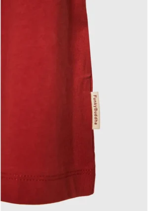 Organic cotton t shirt με minimal branded τύπωμα FBM011 097 04 Space Brown (3)