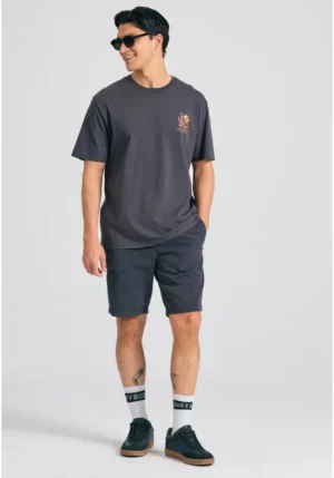 Relaxed t shirt από οργανικό βαμβάκι με abstract τύπωμα FBM011 087 04 Anthracite (3)