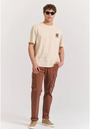 Relaxed t shirt από οργανικό βαμβάκι με abstract τύπωμα FBM011 087 04 Chalk (2)