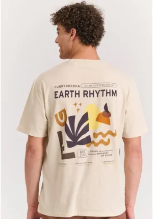 Relaxed t shirt από οργανικό βαμβάκι με abstract τύπωμα FBM011 087 04 Chalk (4)