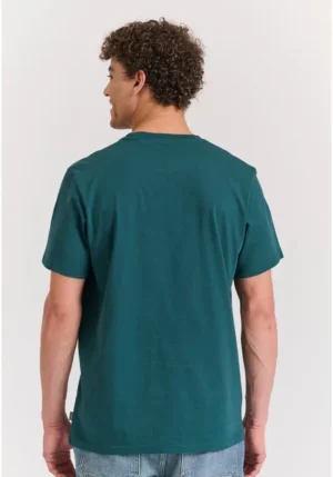T shirt με branded τύπωμα στο στήθος FBM011 015 04 Dark Sea