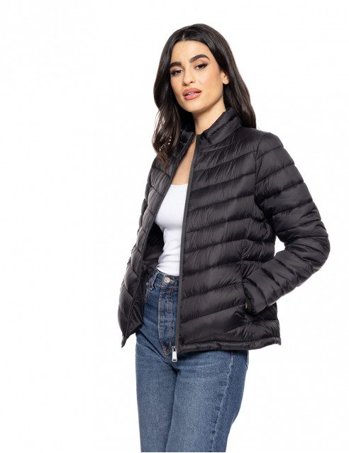 fashion γυναικείο ultra light μπουφάν 51 101 002 Black (3)