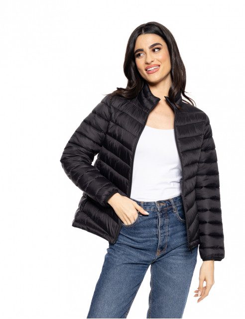 fashion γυναικείο ultra light μπουφάν 51 101 002 Black (4)