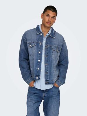 jean μπουφάν 22031183 Light Blue Denim