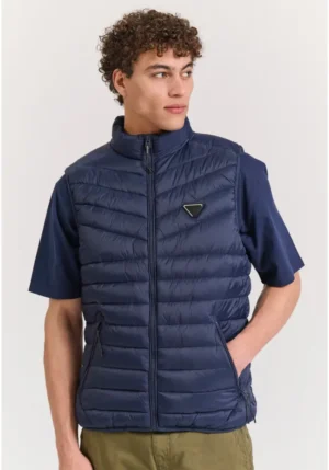 Αμάνικο καπιτονέ puffer μπουφάν FBM011 001 01 Navy