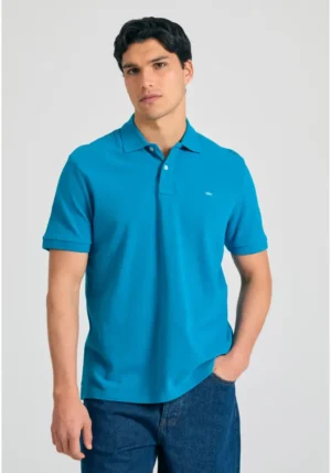 μπλούζα polo από βαμβάκι πικέ FBM011 001 11 Deep Lagoon