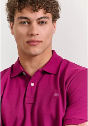 μπλούζα polo από βαμβάκι πικέ FBM011 001 11 Grape (3)