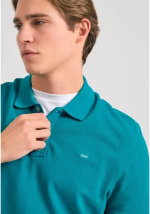 μπλούζα polo από βαμβάκι πικέ FBM011 001 11 Peacock (2)
