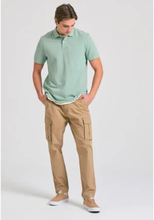 μπλούζα polo από βαμβάκι πικέ FBM011 001 11 Sage Green