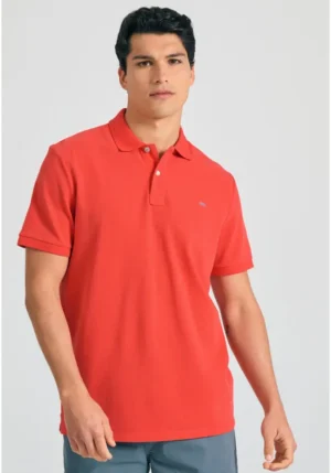 μπλούζα polo από βαμβάκι πικέ FBM011 001 11 Tomato (2)