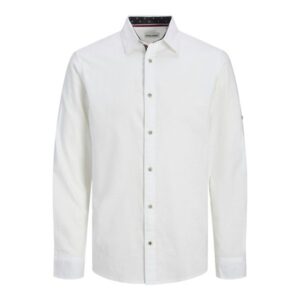 πουκάμισο λινό 12270088 White (3)
