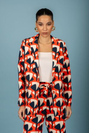 Oversize blazer 129 61096 Red (4)
