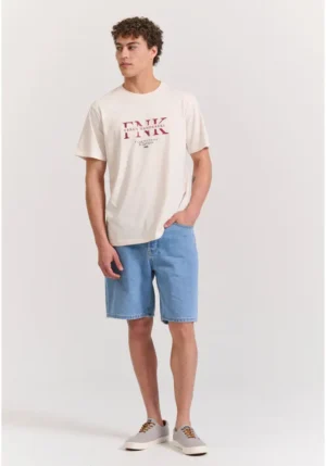 T shirt με τύπωμα στο στήθος FBM011 017 04 Off White (2)