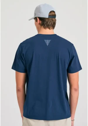 T shirt με τύπωμα στο στήθος FBM011 048 04 Navy (4)