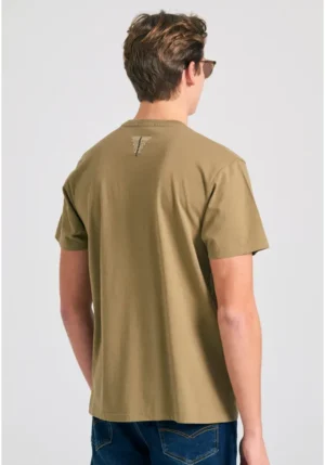 T shirt με τύπωμα στο στήθος FBM011 048 04 Oregano