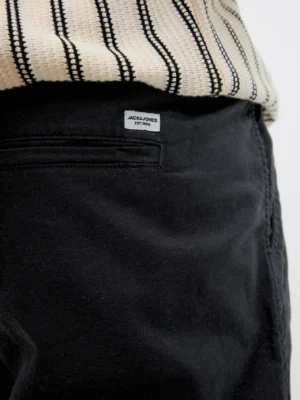 chinos παντελόνι με λάστιχο στη μέση 12278698 Black (4)