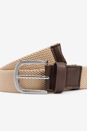 Ανδρική πλεκτή ζώνη 10060466117 Beige (2)