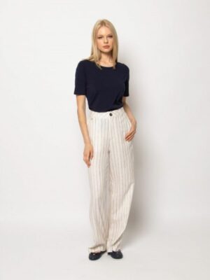 Γυναικείο wide leg παντελόνι FibyT86004 White (3)