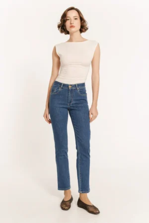 Γυναικείο Ψηλόμεσο ‘Ίσιο jean Marianne K3 WP D JNS S25 006 Blue Denim