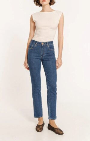 Γυναικείο Ψηλόμεσο ‘Ίσιο jean Marianne K3 WP D JNS S25 006 Blue Denim.