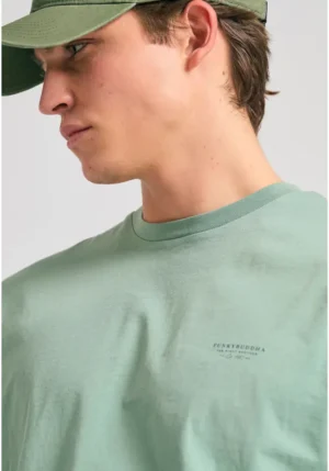 Essential t shirt με λαιμόκοψη FBM011 001 04 Sage Green (3)