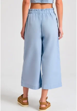 Loose fit παντελόνι με πιέτες στη μέση FBL011 125 02 Baby Blue