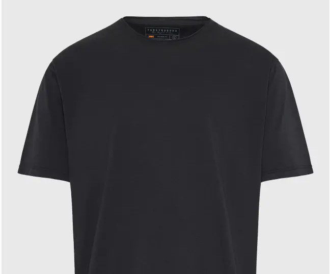 Relaxed fit t shirt με raw edges FBM011 348 04 Anthracite