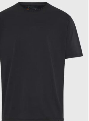 Relaxed fit t shirt με raw edges FBM011 348 04 Anthracite,