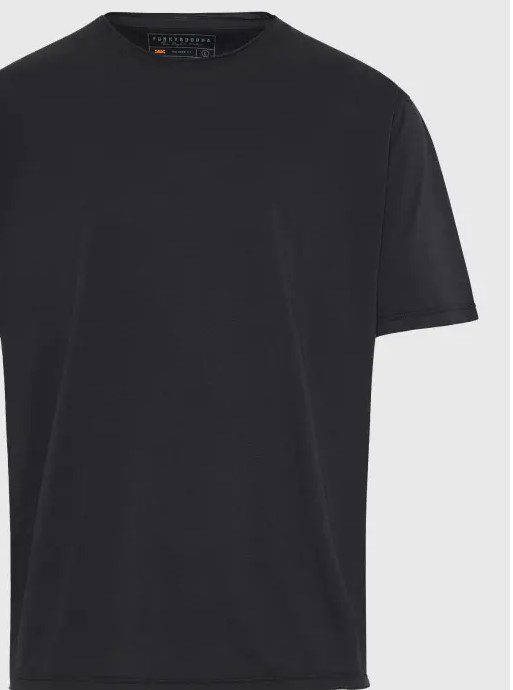 Relaxed fit t shirt με raw edges FBM011 348 04 Anthracite,
