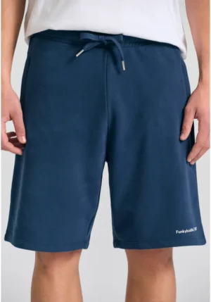 Wide leg fit αθλητική βερμούδα FBM011 050 03 Navy (4)
