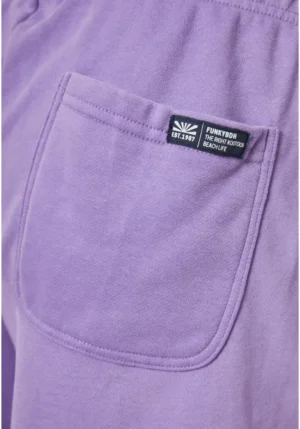 Wide leg fit αθλητική βερμούδα με branded τύπωμα FBM011 051 03 Purple (3)