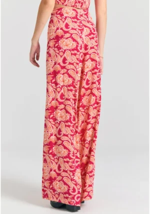 Wide leg εμπριμέ παντελόνα από βισκόζη FBL011 109 02 Rasperry (4)