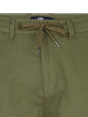 chinos λινό παντελόνι με λάστιχο Tro5956134 D.K Olive