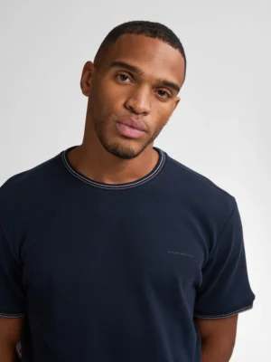 t shirt με λαιμόκοψη Tsr6245118 Navy (4)