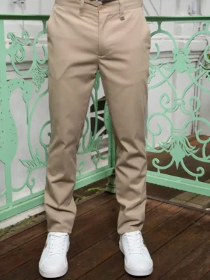 Ανδρικό παντελόνι chinos Andriano 4423 Camel (3)