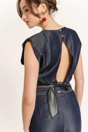 Γυναικείο jean top Nura WP D TOP S25 001 D.K Blue