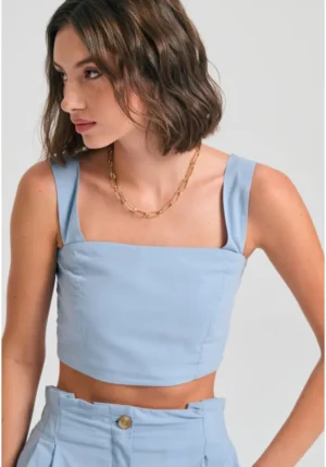 Μονόχρωμο βαμβακερό cropped top FBL011 128 17 Baby Blue (2)
