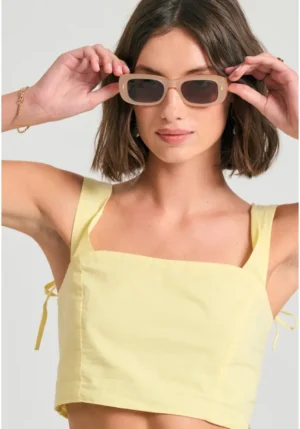 Μονόχρωμο βαμβακερό cropped top FBL011 128 17 Lemon Drop (3)