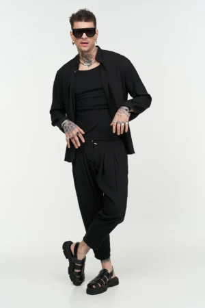 Πουκάμισο μάο overshirt Louisiana 901701 Black (5)