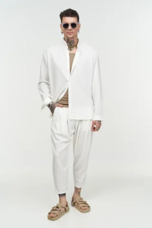 Πουκάμισο μάο overshirt Louisiana 901702 White (4)
