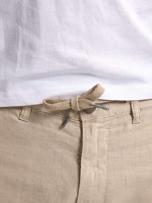 λινή βερμούδα chinos Sho5387130 Beige