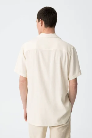 πουκάμισο λινό 10060302158 Beige (2)