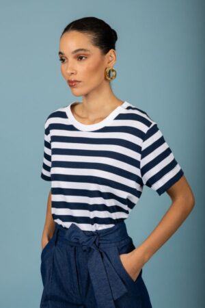 ριγέ t shirt Beth 129 51605 Blue