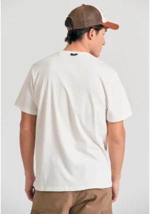 T shirt με embossed τύπωμα από οργανικό βαμβάκι FBM011 027 04 Off White (4)