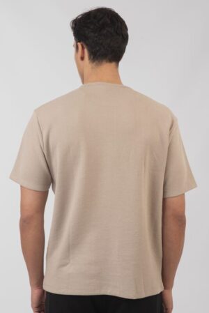 T shirt με ανάγλυφη πλέξη TS 9040 Greige (3)