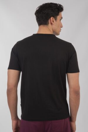 T shirt με λαιμό henley και raw cuts Ts 9052 Black (5)